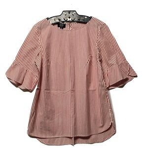 Jones New York Striped Tulip Sleeve Top Junior 5